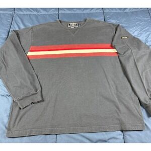 Polo Sport Ralph Lauren Navy Blue with Stripes Crewneck Long Sleeve XL Vintage
